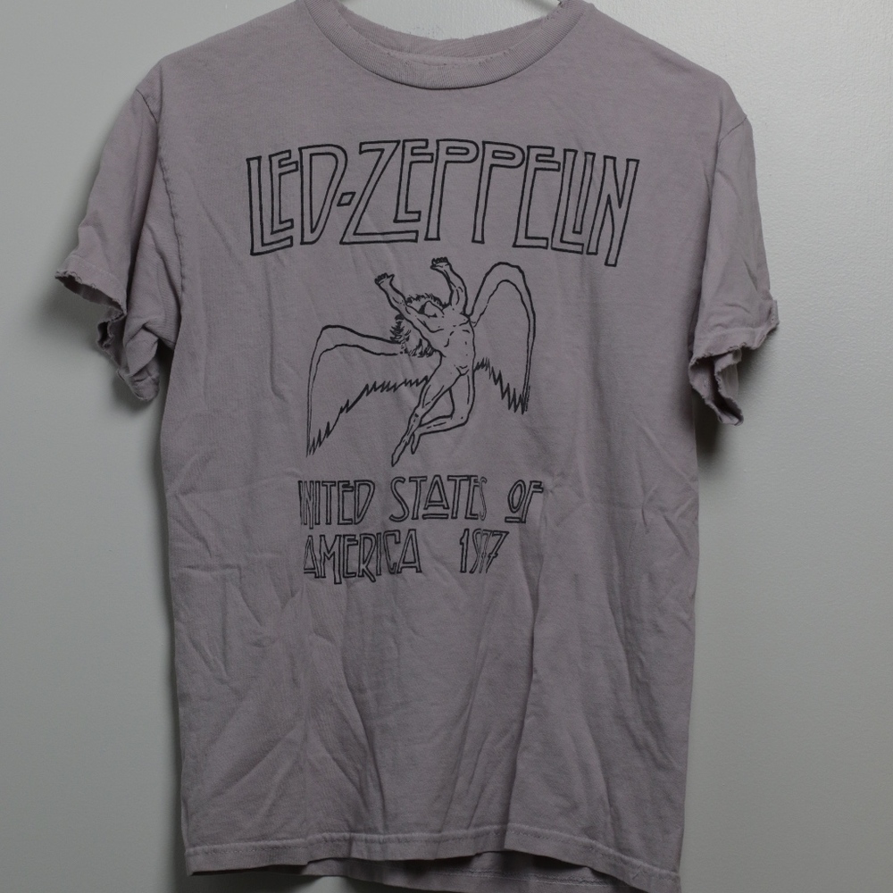 Pink Brandy Melville Led Zeppelin Graphic Tee